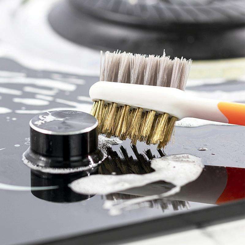 3 PCS Multifunctional Gas Stove Cleaning Brush And Rust Removing Wire Brush(Random Color Delivery)