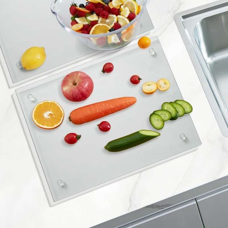 YX078 2pcs / Set Transparent Acrylic Non Slip Cutting Board
