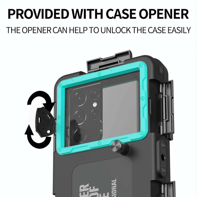 Diving Shell Gen2 Upgrade IP68 Waterproof Phone Case(Black Blue)