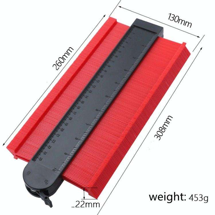 10 Inch Self-locking Contour Gauge Encryption Widens Arc Measuring Ruler(Blue)