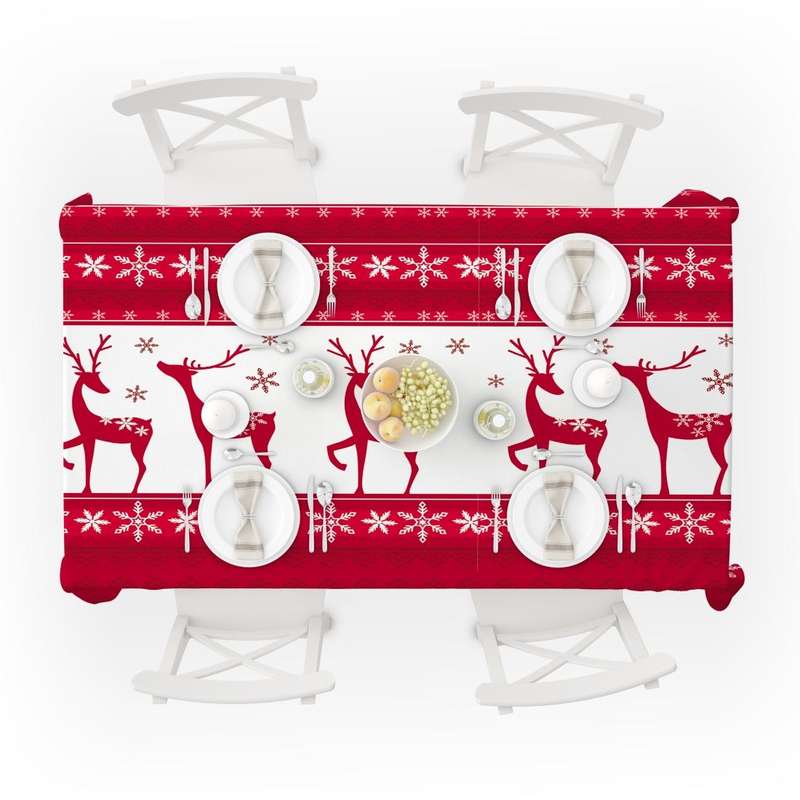 Household Rectangular Tablecloth Christmas Dining Coffee Table Cloth Decoration, Size:140x140cm(C...