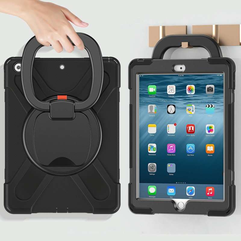For Apple iPad 10.2 2021 / 2020 / 2019 Contrast Color Silicone + PC Protective Case with Holder &...