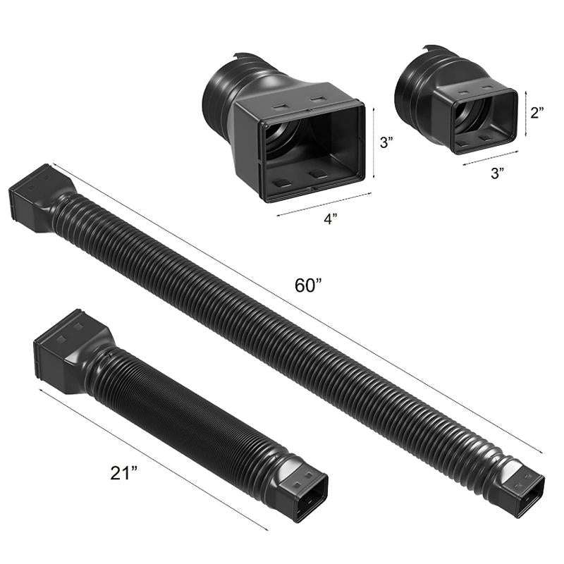 Downspout Extenders Telescoping Rain Gutter Drains(Brown)