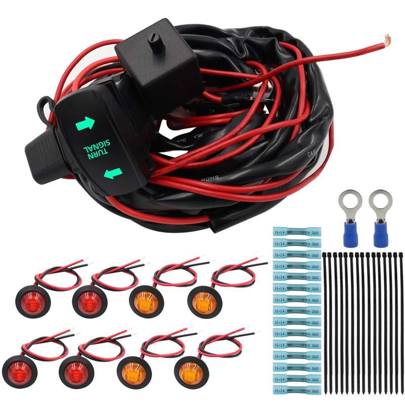 For UTV / ATU Car Turn Signal Light Toggle Switch Turn Signal Kit, Style:Vertical Green Turn Switch