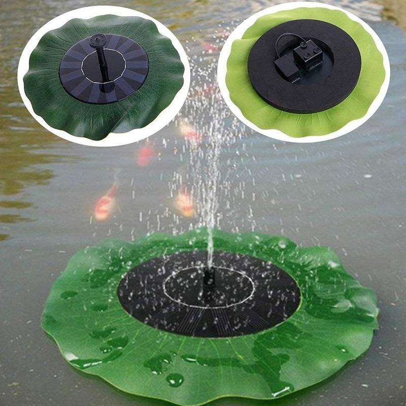 28cm Lotus Leaf Solar Fountain Outdoor Garden Floating Landscaping