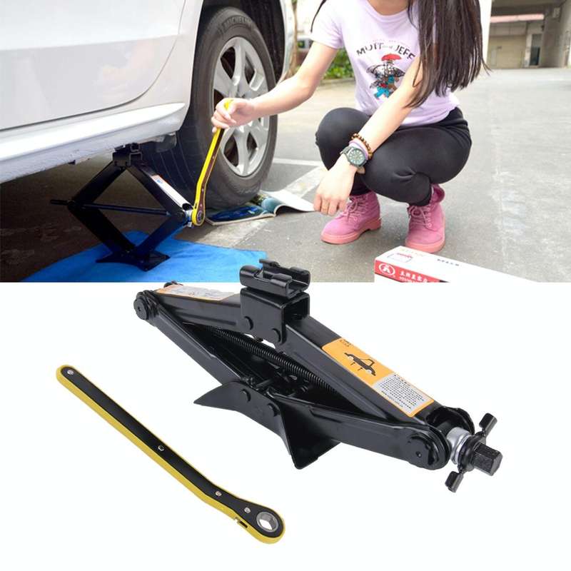 Upright ST-112C Heavy Duty Stabilizer Scissor Jack with Handle Lift Levelers 4000 Pound (2 Ton) C...