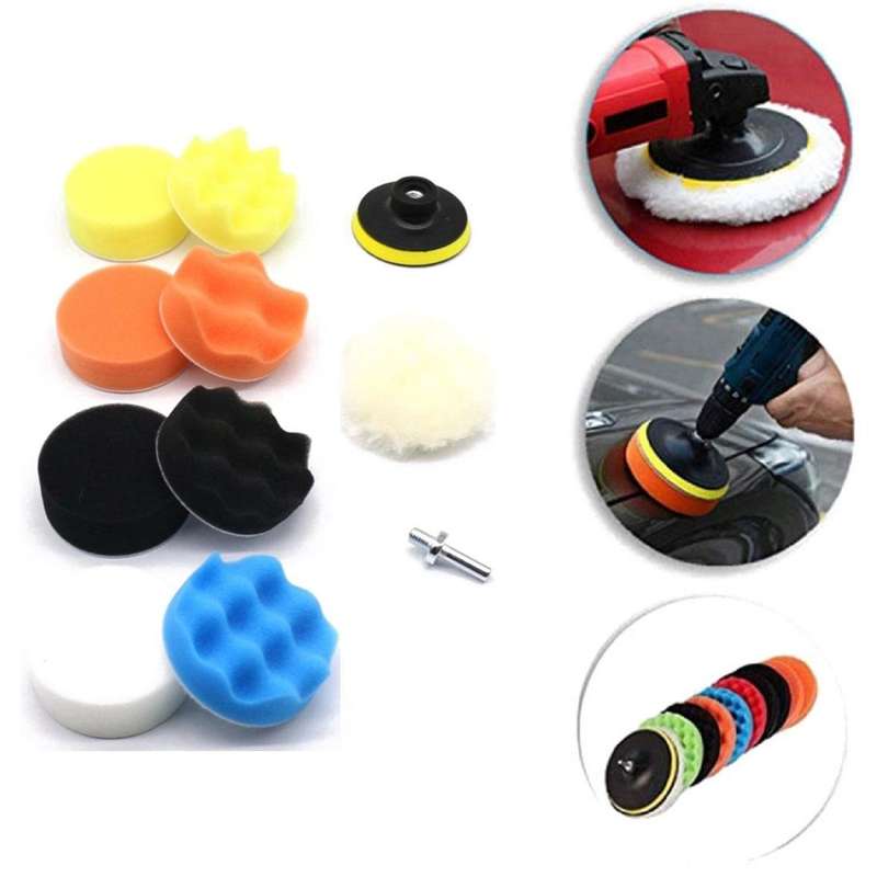7 Inch 11 In 1 3-7 Inch Car Polishing and Waxing Sponge Plate Sponge Pad Set
