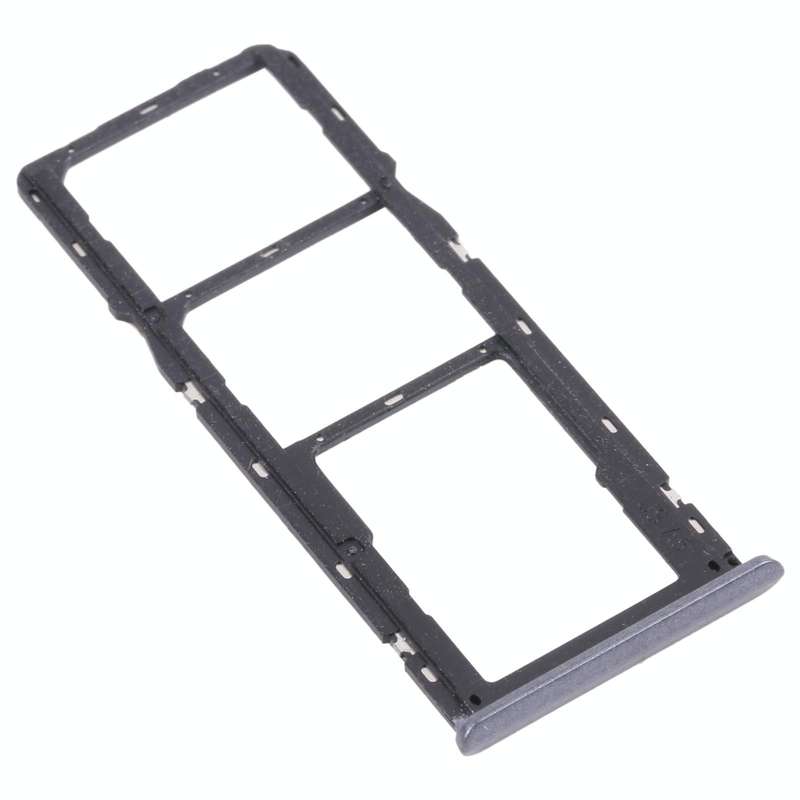 For OPPO Realme 6i (India) RMX2002 SIM Card Tray + SIM Card Tray + Micro SD Card Tray (Black)