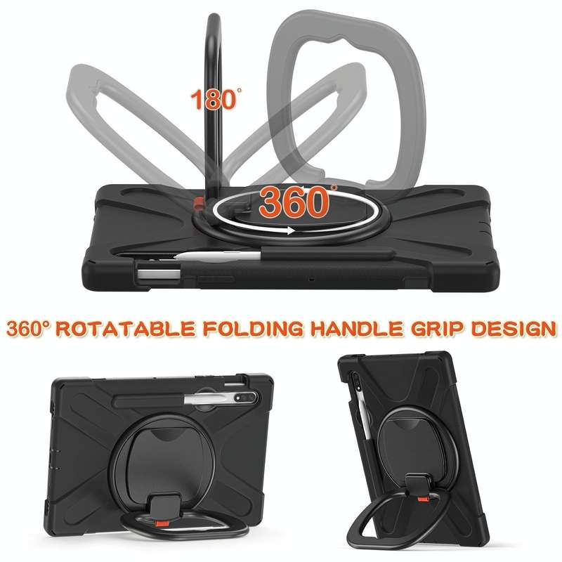 For Samsung Galaxy Tab S8 / Galaxy Tab S7 T870 / T875 Silicone + PC Protective Case with Holder &...
