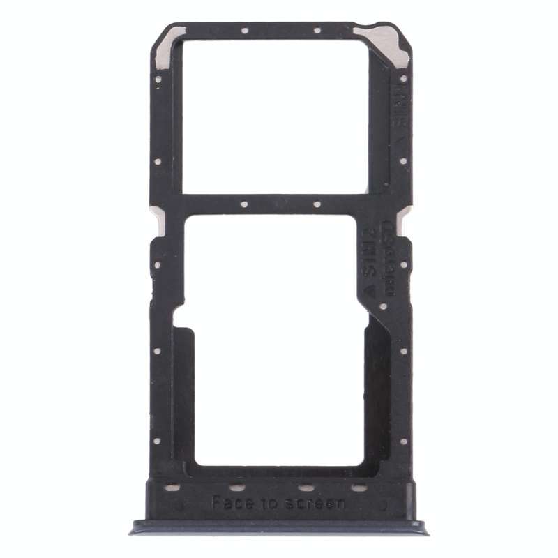For OPPO Realme V5 5G  SIM Card Tray + SIM Card Tray / Micro SD Card Tray (Black)