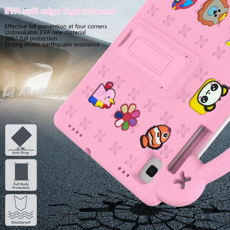For Samsung Galaxy Tab S6 Lite 10.4 2020/2022 Handle Kickstand Children EVA Shockproof Tablet Cas...