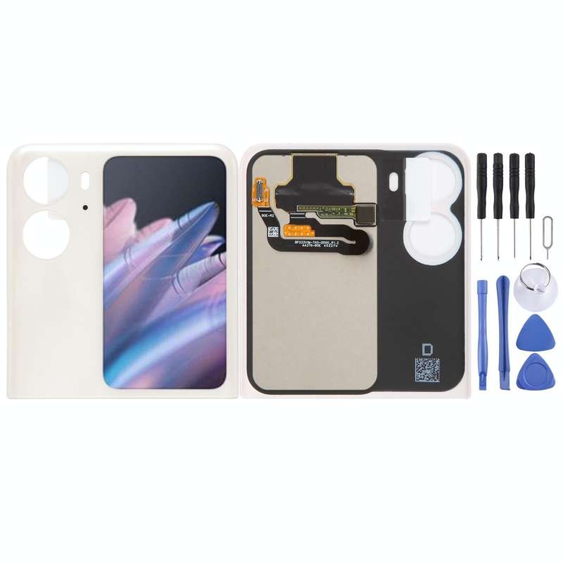 Original LCD Secondary Screen for OPPO Find N2 Flip With Digitizer Full Assembly(White)