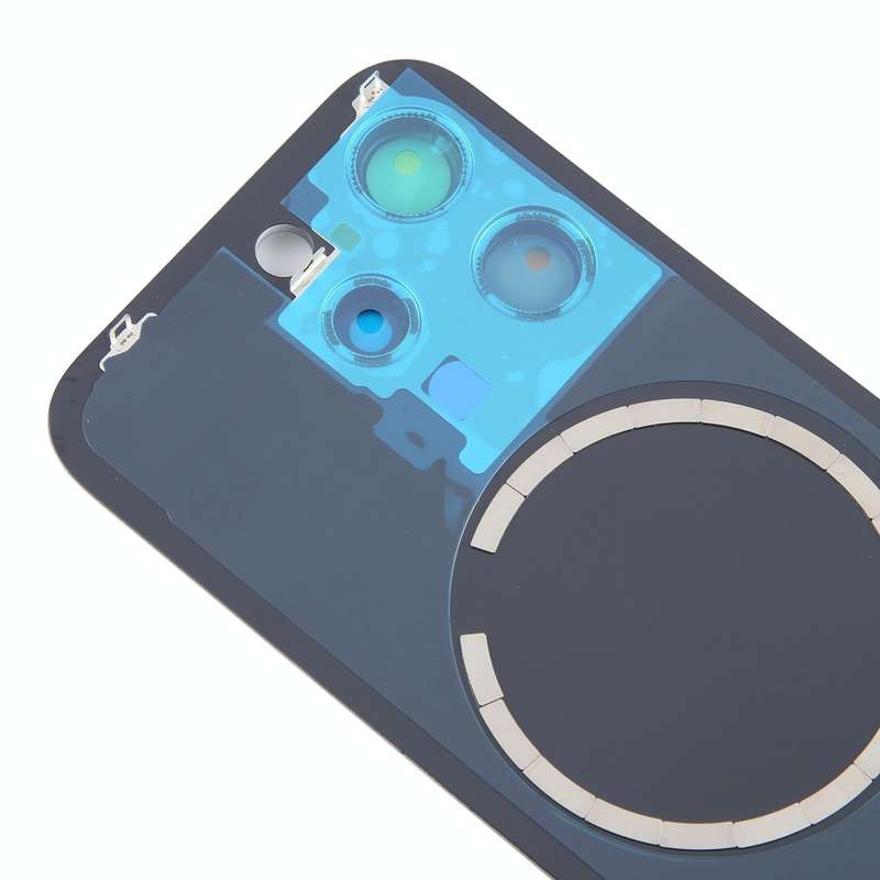 For iPhone 15 Pro Battery Back Cover with Camera Lens Cover + MagSafe Magnet(White)