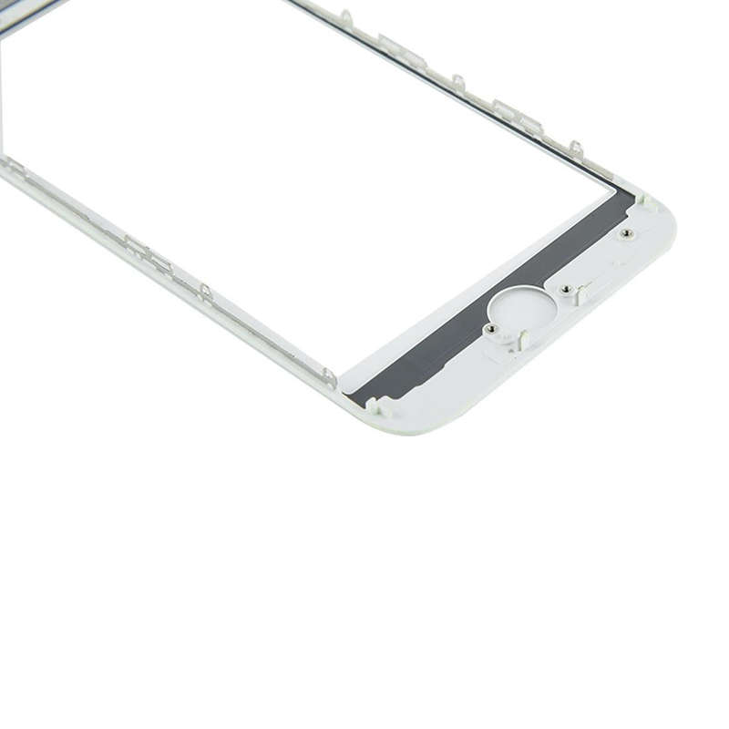 Front Screen Outer Glass Lens with Front LCD Screen Bezel Frame for iPhone 8(White)