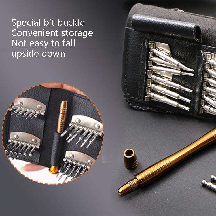 25 In 1 Multi-Purpose Leather Case Manual Screwdriver Batch Set Mobile Phone Notebook Repair Tool...