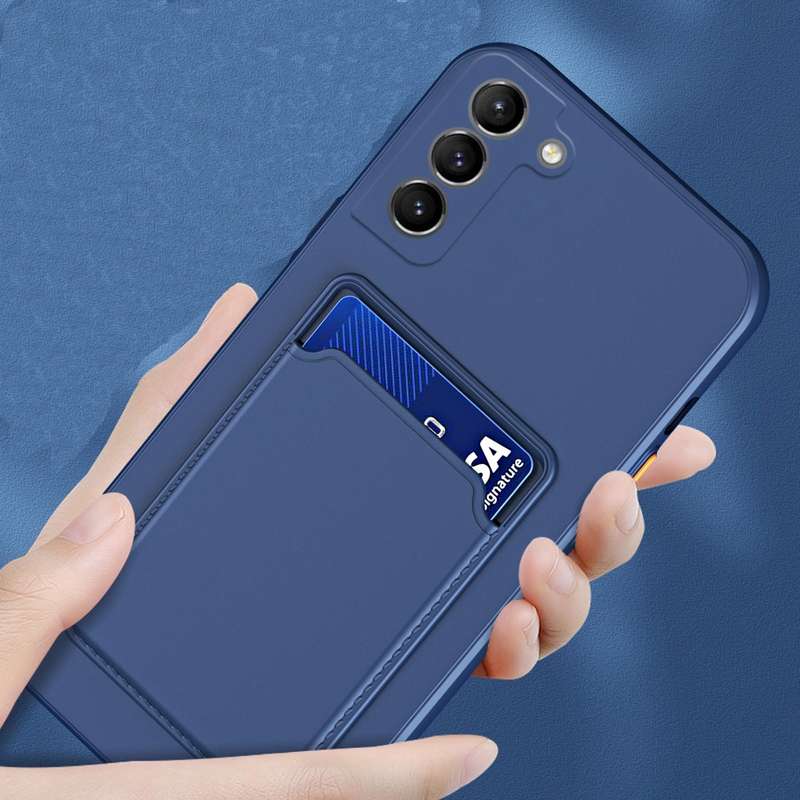 For Samsung Galaxy A54 5G Skin Feel Card TPU Contrast Color Button Phone Case(Pink)