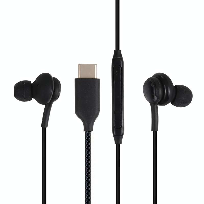 USB-C / Type-C Interface In-ear Woven Wire-controlled Earphone for Samsung Phones, Cable Length: ...