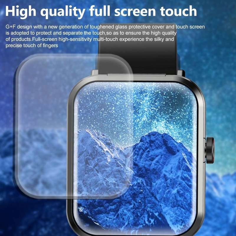 S6 TWS Earphone 1.91 inch Smart Bracelet Support Bluetooth Call / Health Monitoring(Black)