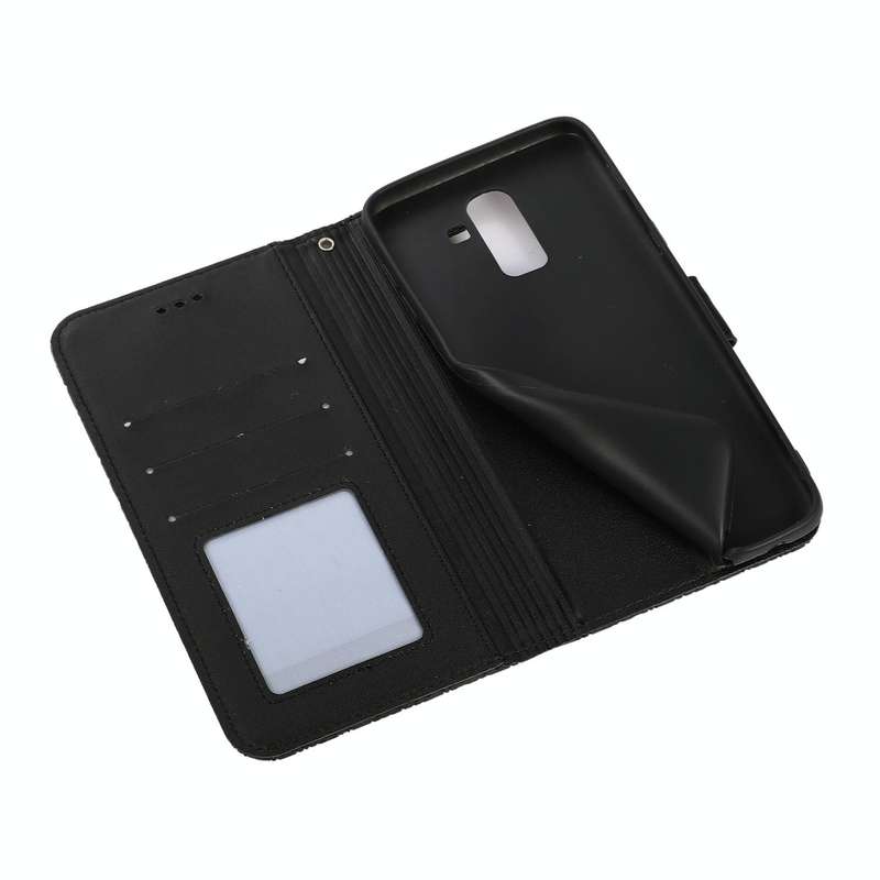 For Samsung Galaxy J8 Skin Feel Embossed Sunflower Horizontal Flip Leather Case with Holder & Car...