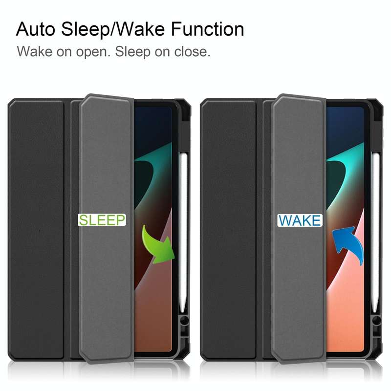 For Xiaomi Pad 5 / 5 Pro Custer Texture Horizontal Flip Leather Case with Three-folding Holder & ...
