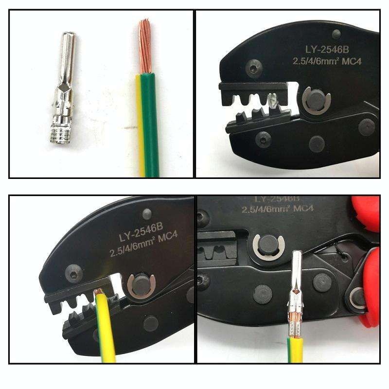 Photovoltaic Connector Crimping Pliers Solar Panel Installation Tools, Model: LY-2546b