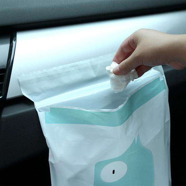 15 PCS Creative Cute Car Garbage Bag Paste-type Cleaning Bag for Car Interior(Gray)