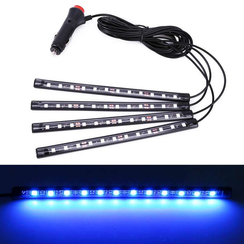 4 in 1 Universal Car LED Atmosphere Lights Colorful Lighting Decorative Lamp, with 48LEDs SMD-505...