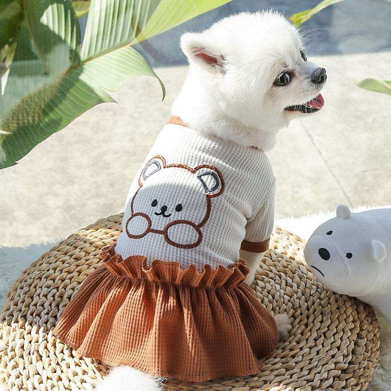 Pet Couple Bottoming Shirt Cat Dog Clothes, Size: M(Skirt)