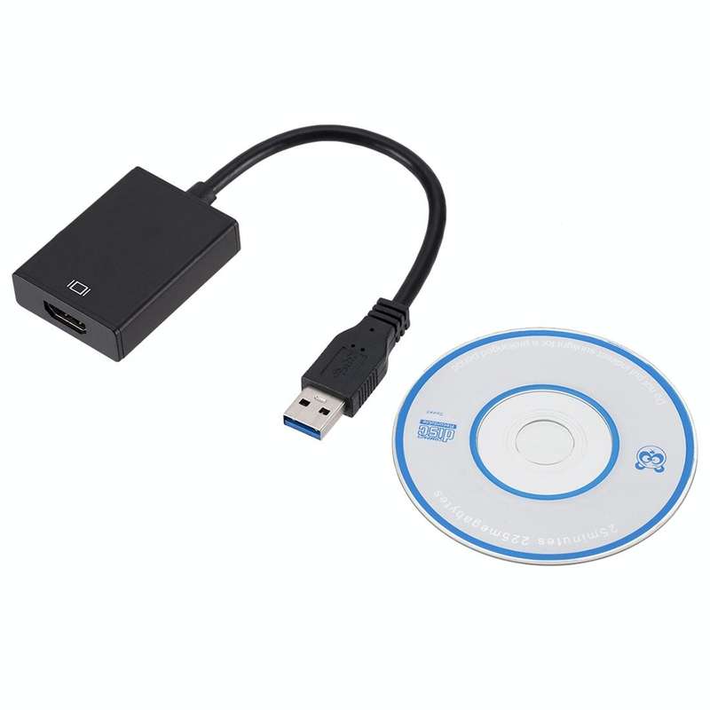 External Graphics Card Converter Cable USB3.0 to HDMI(Black)