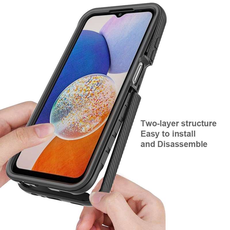 For Samsung Galaxy A15 5G Starry Sky Solid Color Shockproof TPU Clear PC Phone Case(Black)