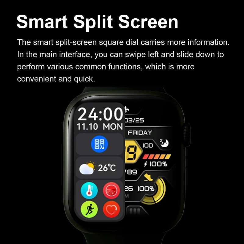 PW17 1.92 inch TFT Screen Smart Health Watch(Black)