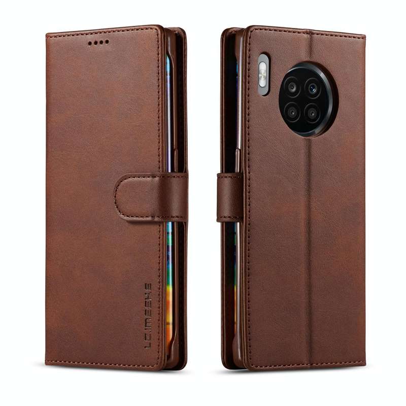 For Honor 50 Lite LC.IMEEKE Calf Texture Flip Leather Phone Case(Brown)