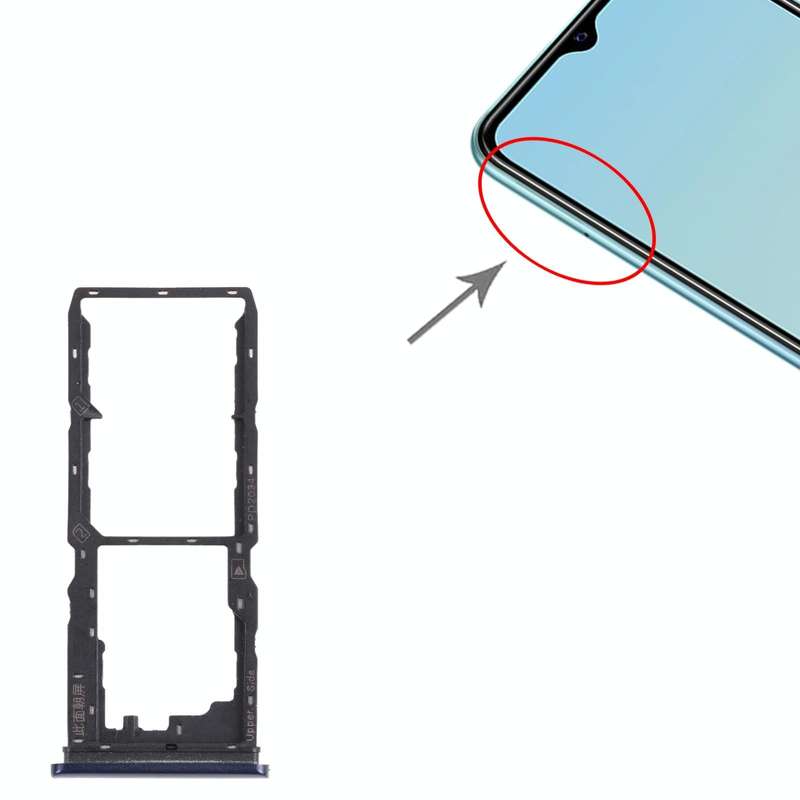 For vivo Y20G / Y20s (G) SIM Card Tray + SIM Card Tray + Micro SD Card Tray (Black)