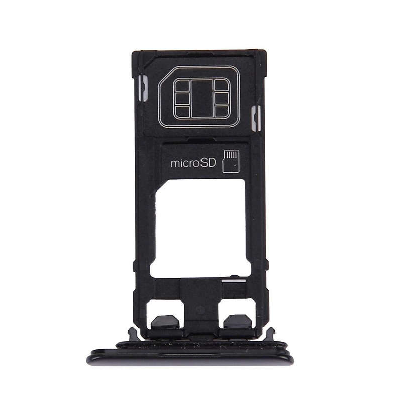 SIM Card Tray + Micro SD Card Tray for Sony Xperia XZ (Single SIM Version)(Black)