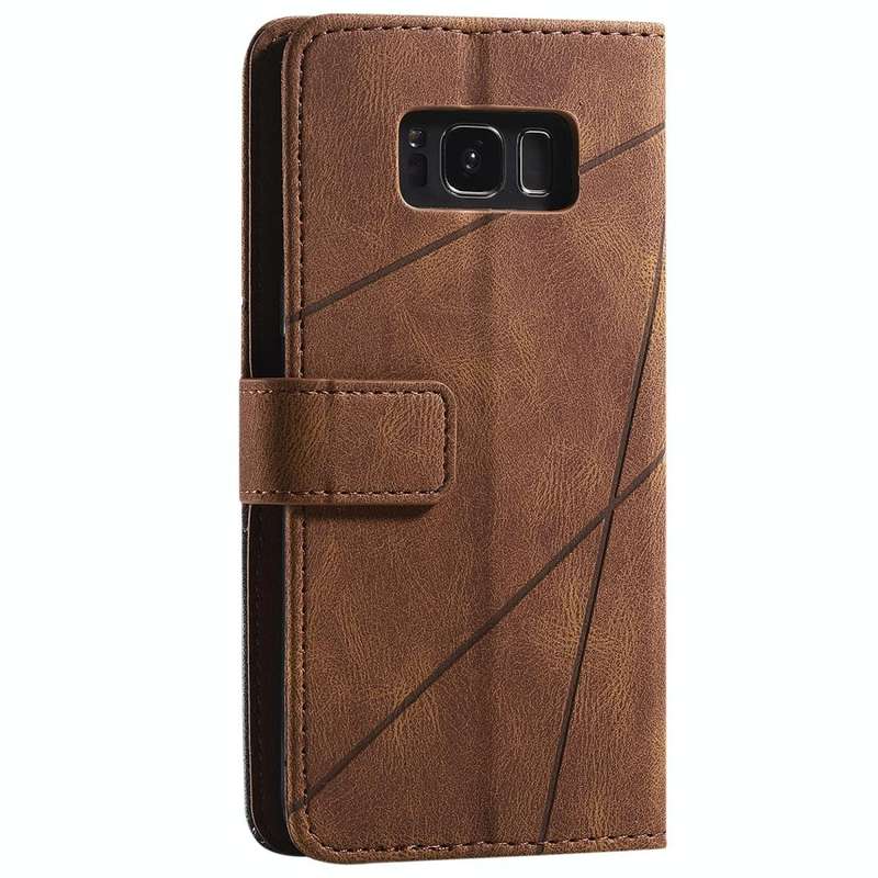 For Samsung Galaxy S8 Skin Feel Splicing Horizontal Flip Leather Case with Holder & Card Slots & ...