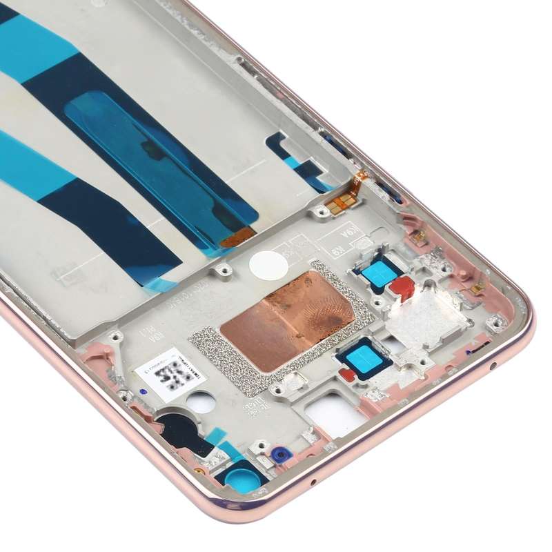 Original Front Housing LCD Frame Bezel Plate for Xiaomi Mi 11 Lite 4G M2101K9AG(Rose Gold)