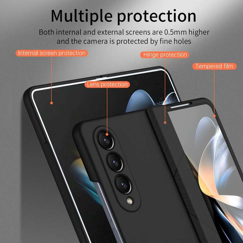 For Samsung Galaxy Z Fold4 5G Extraordinary Series Hinged Folding Full Phone Case with Pen Slot &...