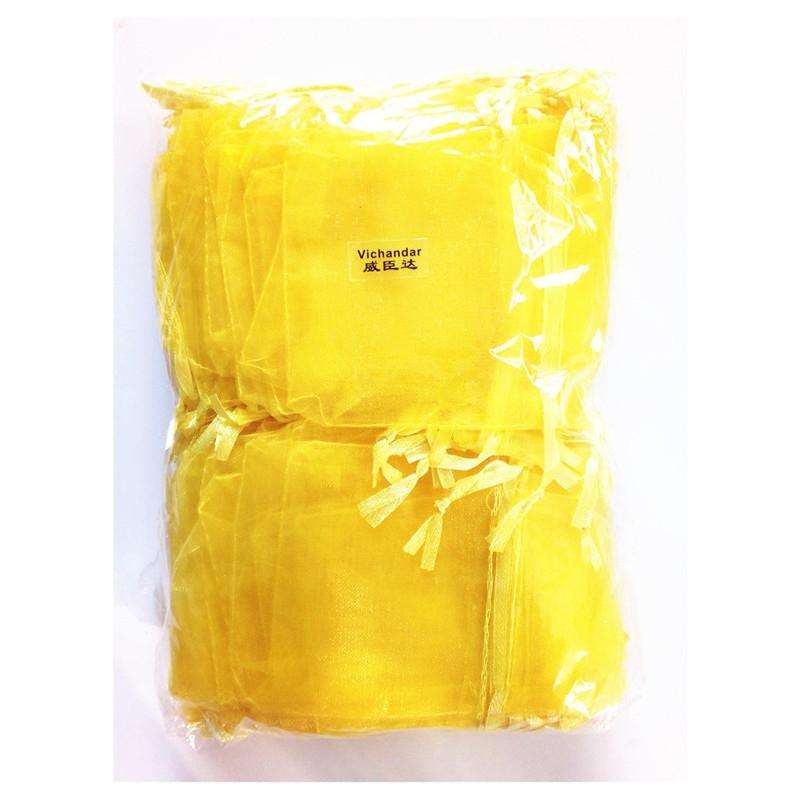 100 PCS Organza Gift Bags Jewelry Packaging Bag Wedding Party Decoration, Size: 7x9cm(D16 Lake Blue)