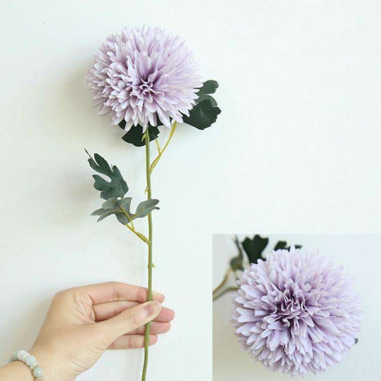 Dandelion Flower Ball Simulation Flower Home Decoration Wedding Bouquet(Light Purple)