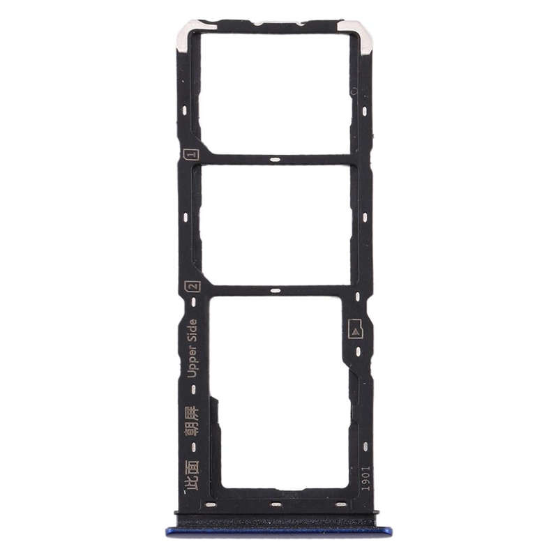 For Vivo U3x / U10 SIM Card Tray + SIM Card Tray + Micro SD Card Tray (Blue)