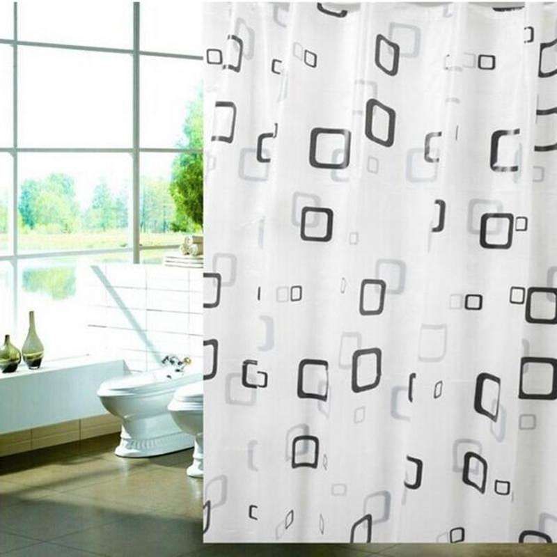 Bathroom Thick Waterproof Shower Curtain, Size:150x200cm, Style:with Copper Buckle