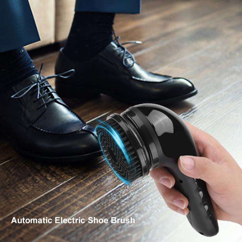 USB Rechargeable Electric Shoe Shine Multifunctional Handheld Leather Shoe Washer Care Shine(Gold)