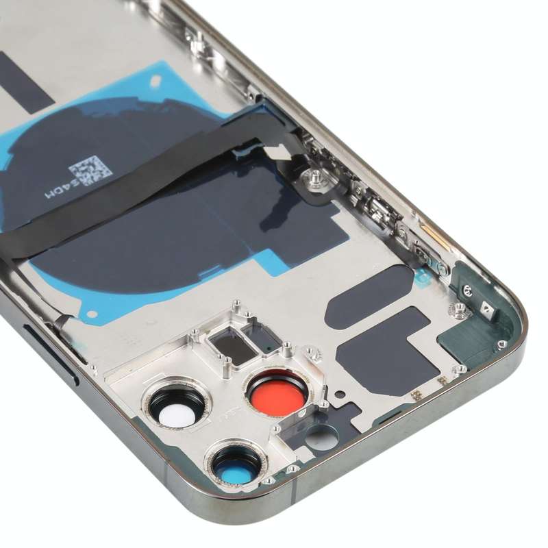 For iPhone 13 Pro Max Battery Back Cover with Side Keys & Card Tray & Power + Volume Flex Cable &...