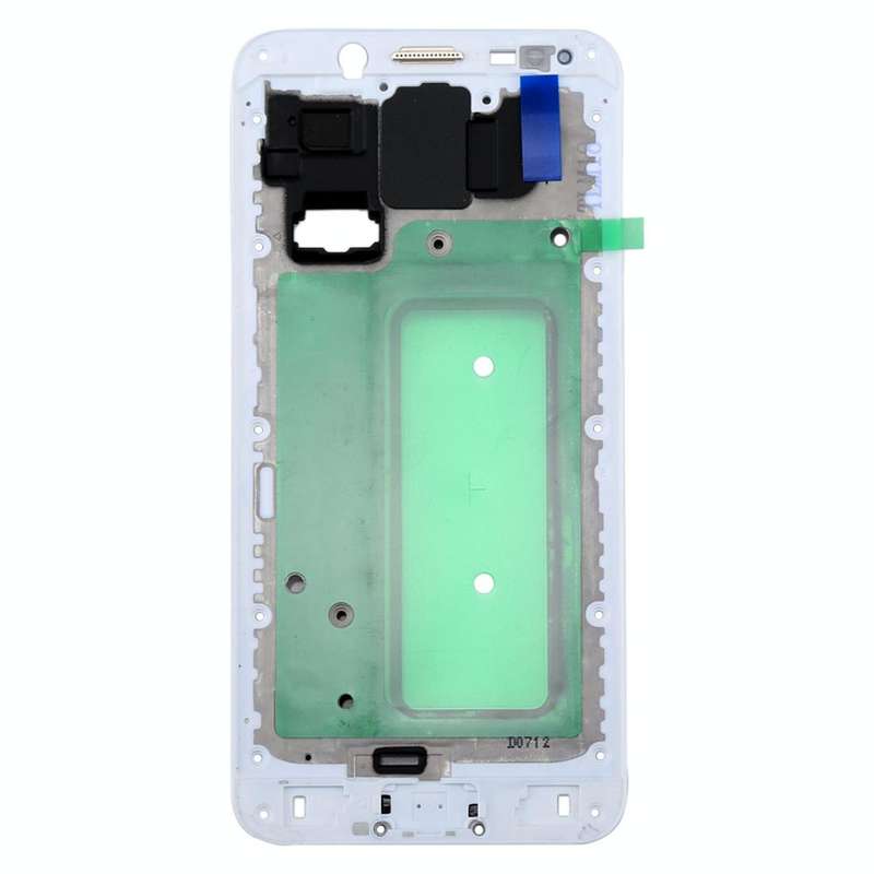 For Galaxy C8  Front Housing LCD Frame Bezel Plate(White)
