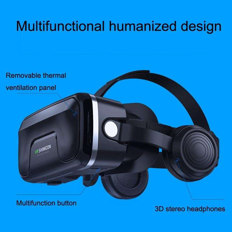 Headphone Version 3D Virtual Reality VR Glasses(Black)