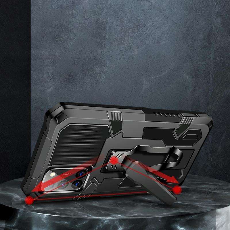 For OPPO A72 Machine Armor Warrior Shockproof PC + TPU Protective Case(Black)