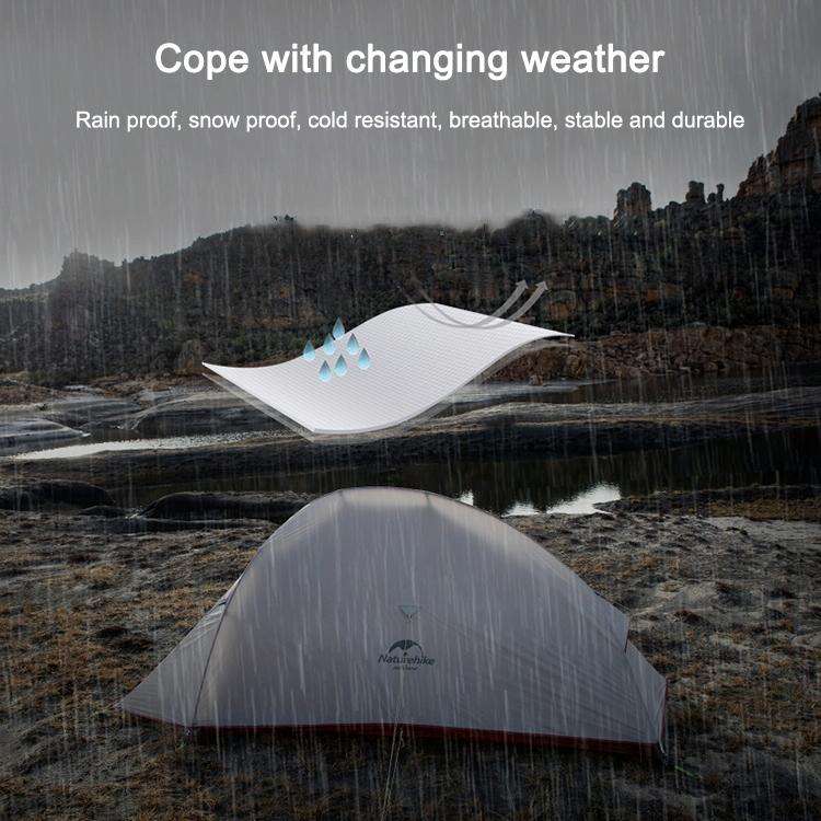 Naturehike NH15T002-T1 Ultralight Tent Outdoor Camping Rainproof Tent, Colour:20D Silicone Light ...