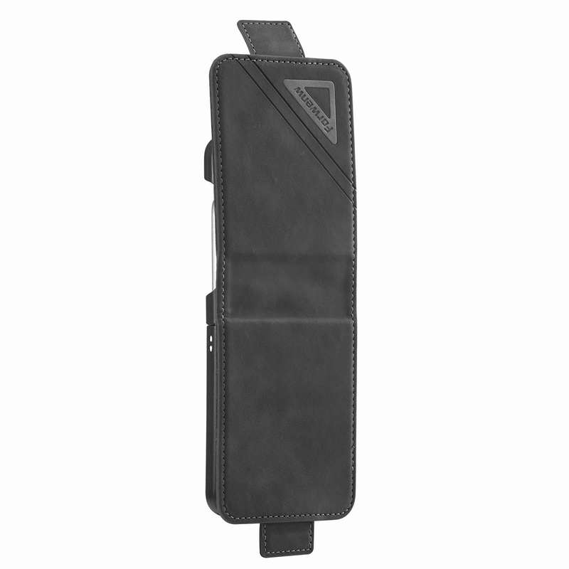 For Samsung Galaxy Z Flip4 Forwenw Dual-side Buckle Leather Phone Case(Black)