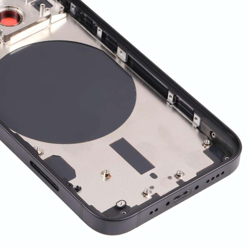 Back Housing Cover with SIM Card Tray & Side  Keys & Camera Lens for iPhone 13 Mini(Black)