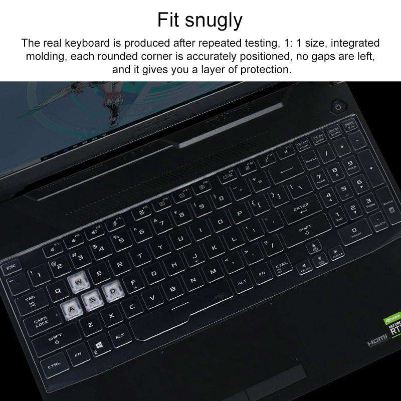 For Asus Plus FA706IU 17.3 inch Transparent and Dustproof TPU Laptop Keyboard Protective Film